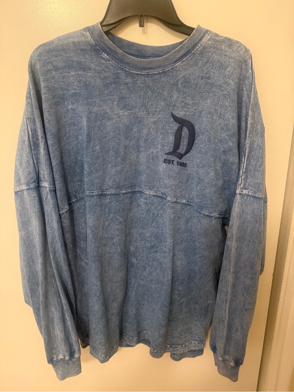 Disneyland Washed Blue Long-Sleeve Sweatshirt - EST. 1965 Graphic